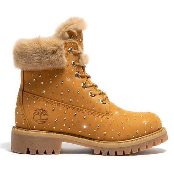 timberland stivaletto con strass e pelo