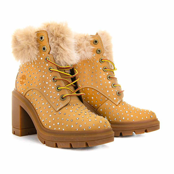 timberland per l'inverno con pelo e diamanti