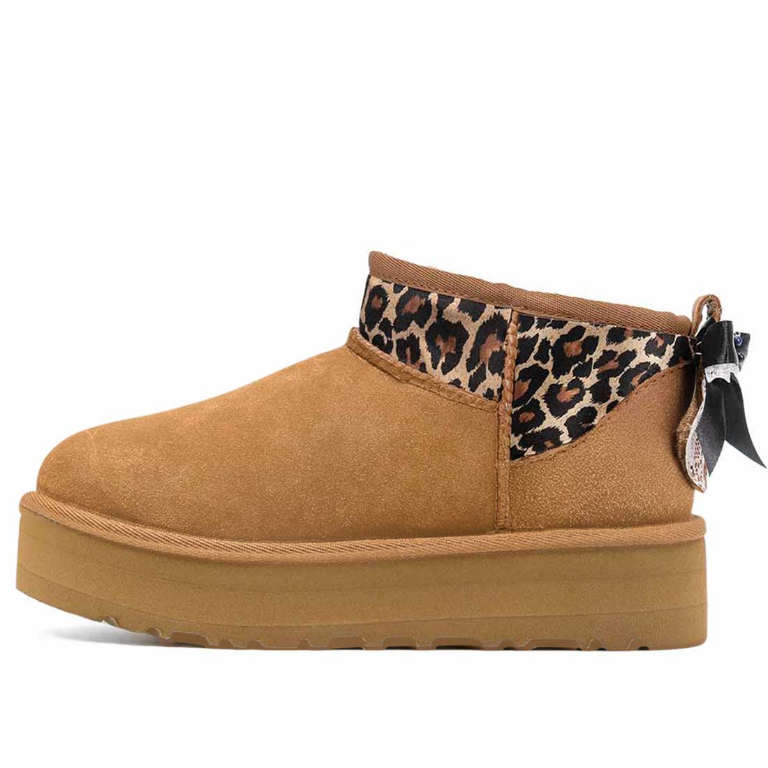 ugg ultra mini platform animalier con fiocco