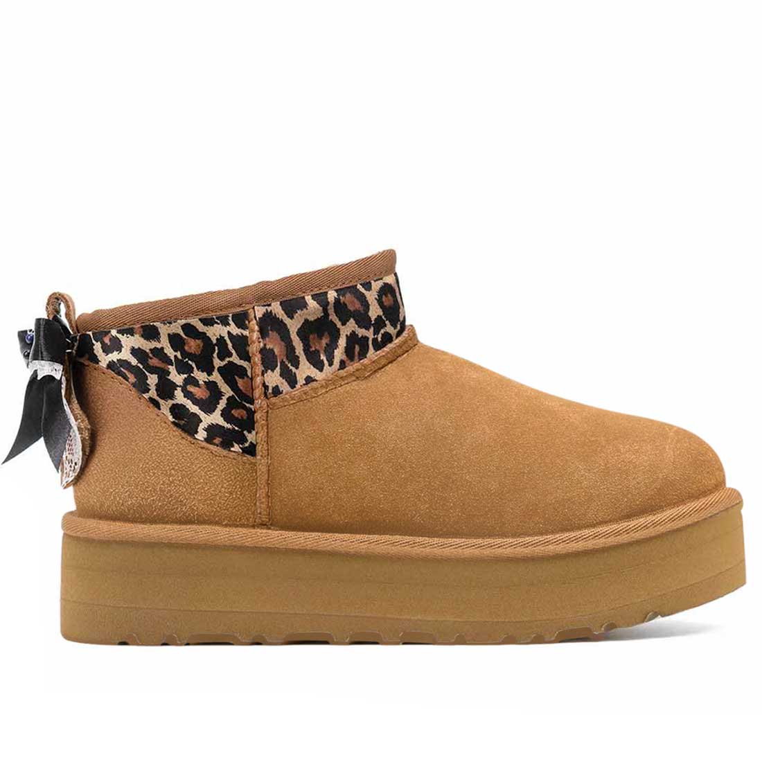 ugg ultra mini con platform leopardati