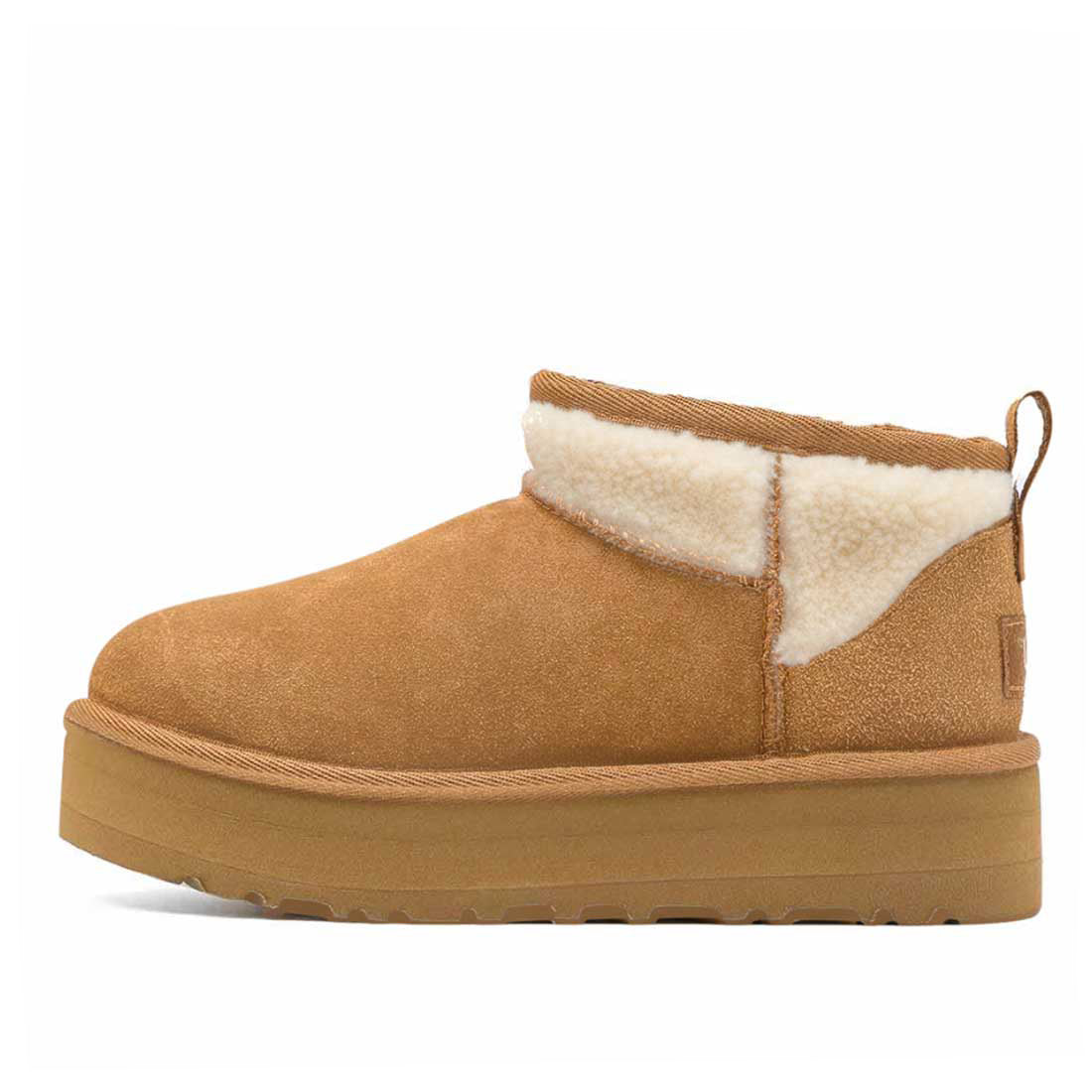 ugg ultra mini platform con teddy bianco