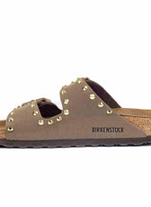 birkenstock arizona colore mocha con borchie oro