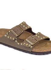 ciabatte con borchie marroni birkenstock personalizzate 