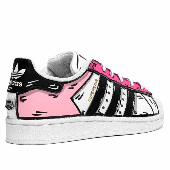 adidas superstar cartoon rosa pastello