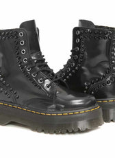 anfibi dr martens borchiati neri suola platform