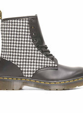 anfibi neri personalizzati pied de poule