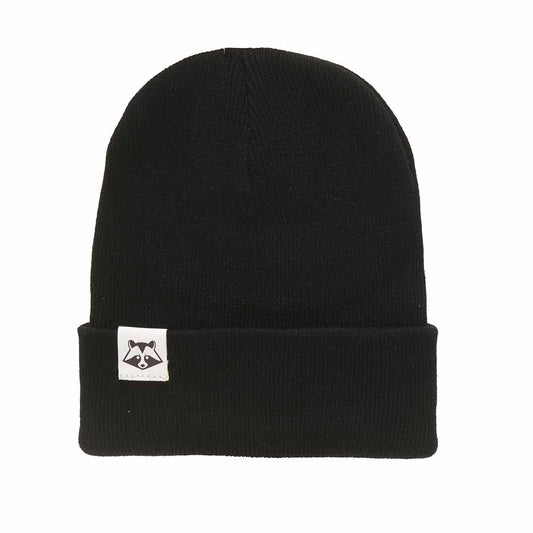berretto invernale unisex cuffia di colore nero marca Racoon-LAB