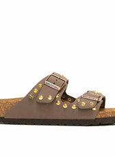birkenstock arizona borchiate marrone