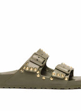 birkenstock arizona kaki borchiate oro