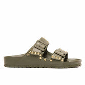 birkenstock arizona kaki borchiate oro