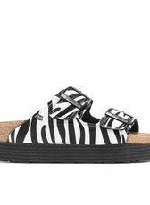 birkenstock arizona suola platform zebrate