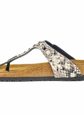 birkenstock infradito gizeh effetto pitone con borchie