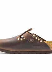 ciabatte birkenstock boston personalizzate con borchie oro