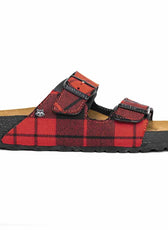 ciabatte birkenstock con tartan scozzese