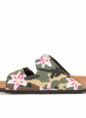 ciabatte camo con fiori 