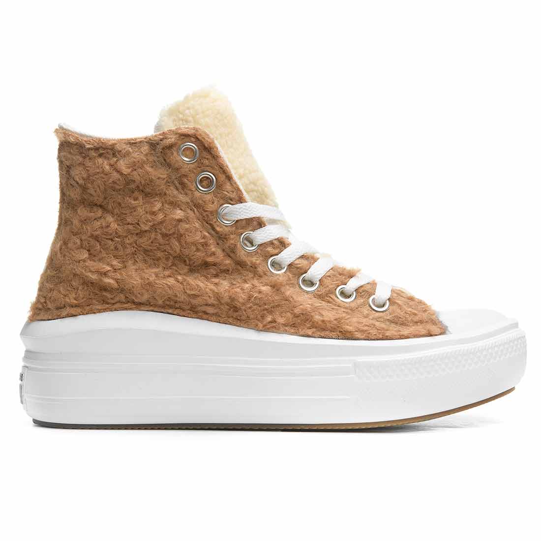 Converse All Star Move Bianche Teddy Spedizione GRATIS