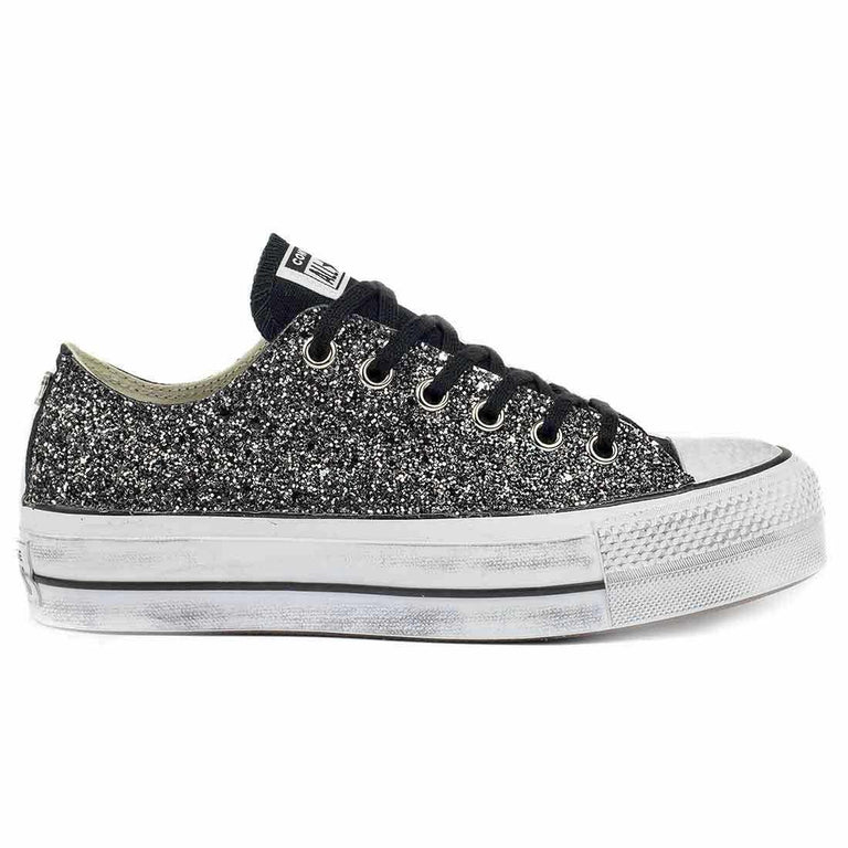 Converse nere con brillantini online