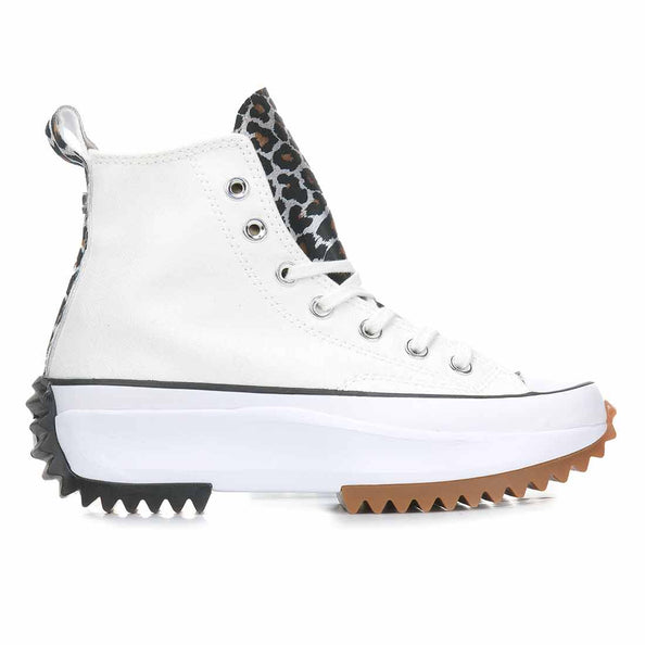converse hike bianche leopardate