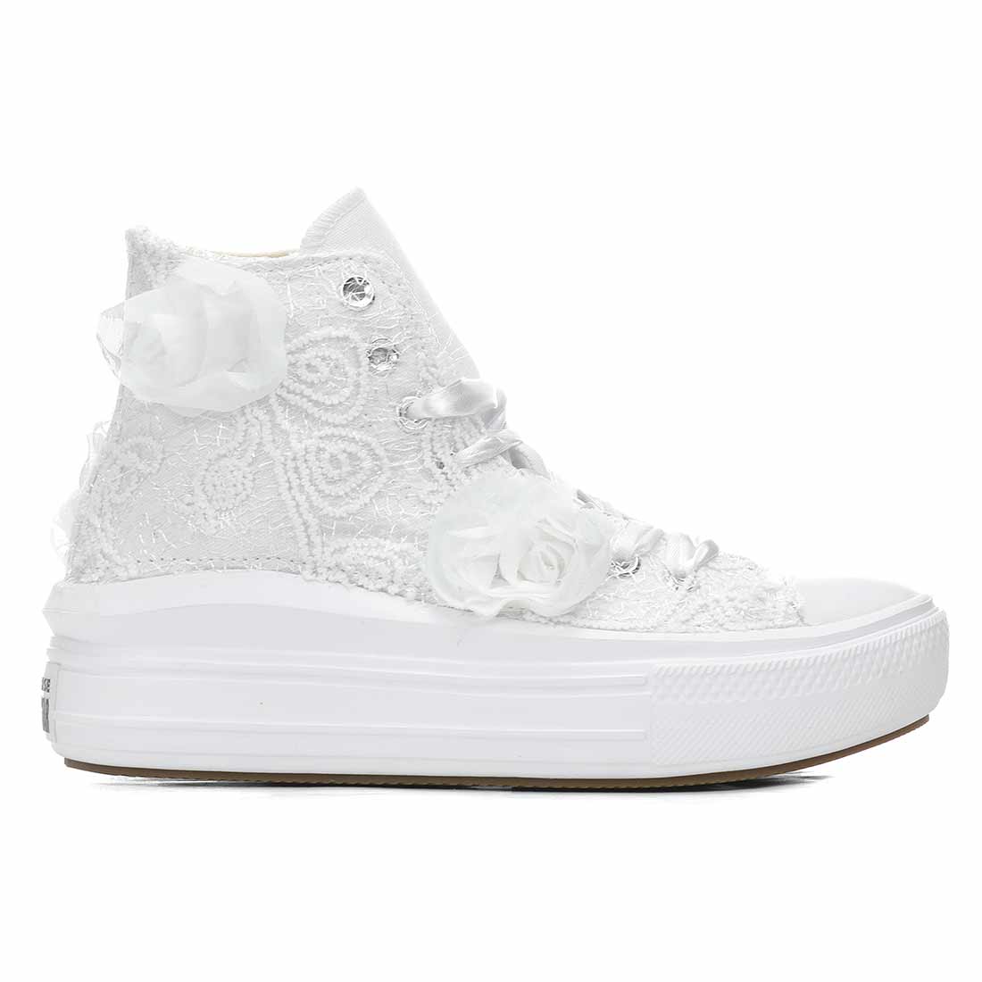 Converse All Star Move Pizzo Bianco e tulle Spedizione GRATIS