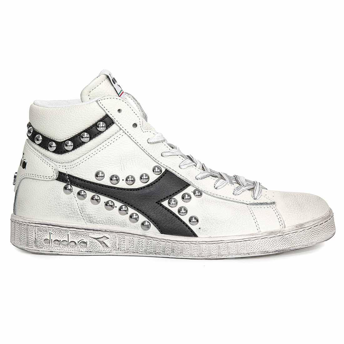 Diadora Game High con Borchie Logo Nero Spedizione GRATIS