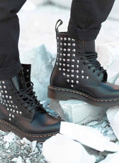 dr martens personalizzate borchiate argento