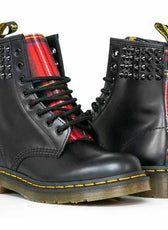 dr martens tartan scozzese rosso