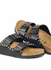 sandali birkenstock completamente borchiati neri 