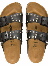 sandali birkenstock personalizzati con borchiette argentate