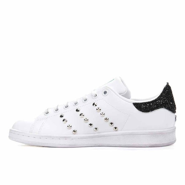 scarpe adidas leopardate con stelle e glitter nero