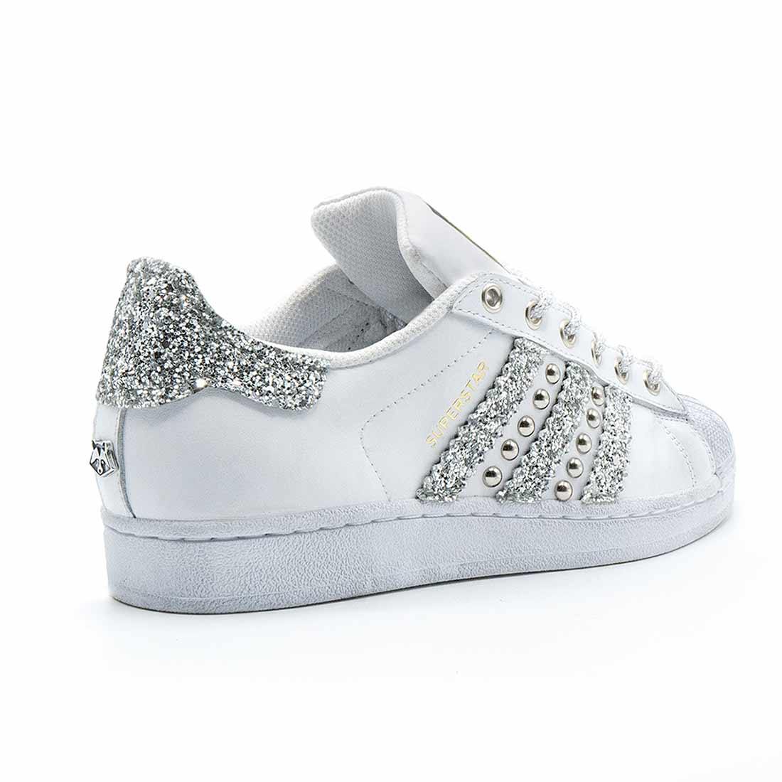 Superstar brillantinate argento Clearance