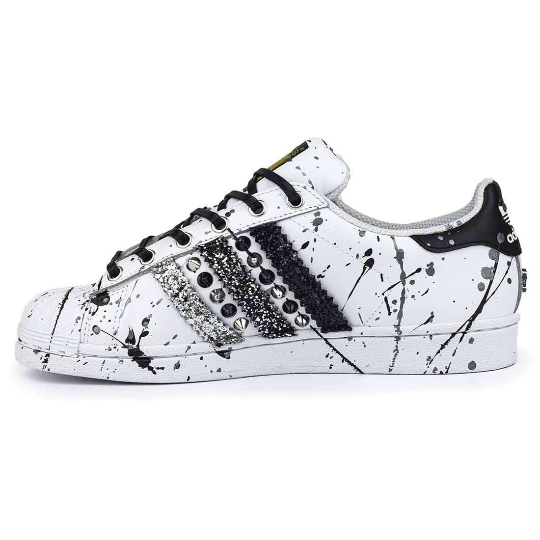 Superstar bianche con schizzi di colore Clearance