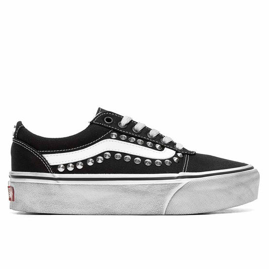 vans personalizzate con suola platform borchiate